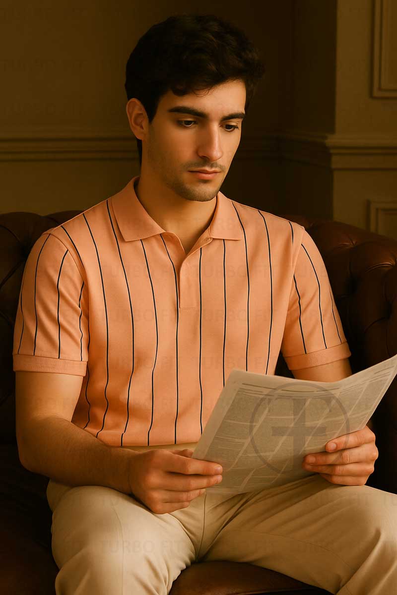 The Luxe Stripe Creamy Peach
