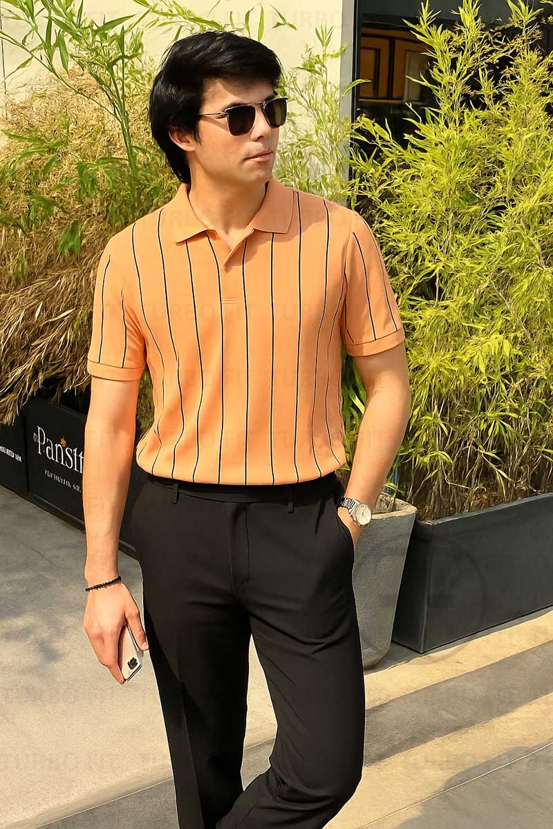 The Luxe Stripe Creamy Peach