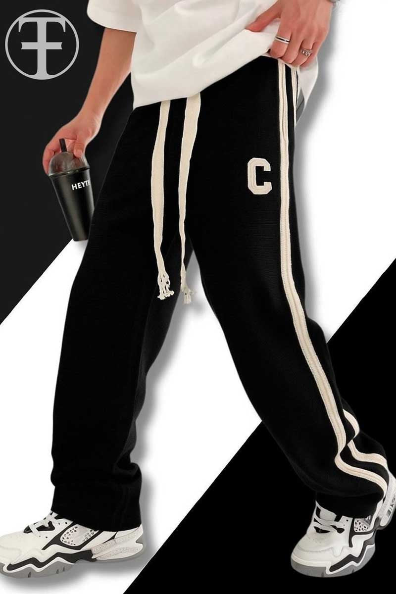 Baggy Sports Relaxed Embroidered Emblem Trouser