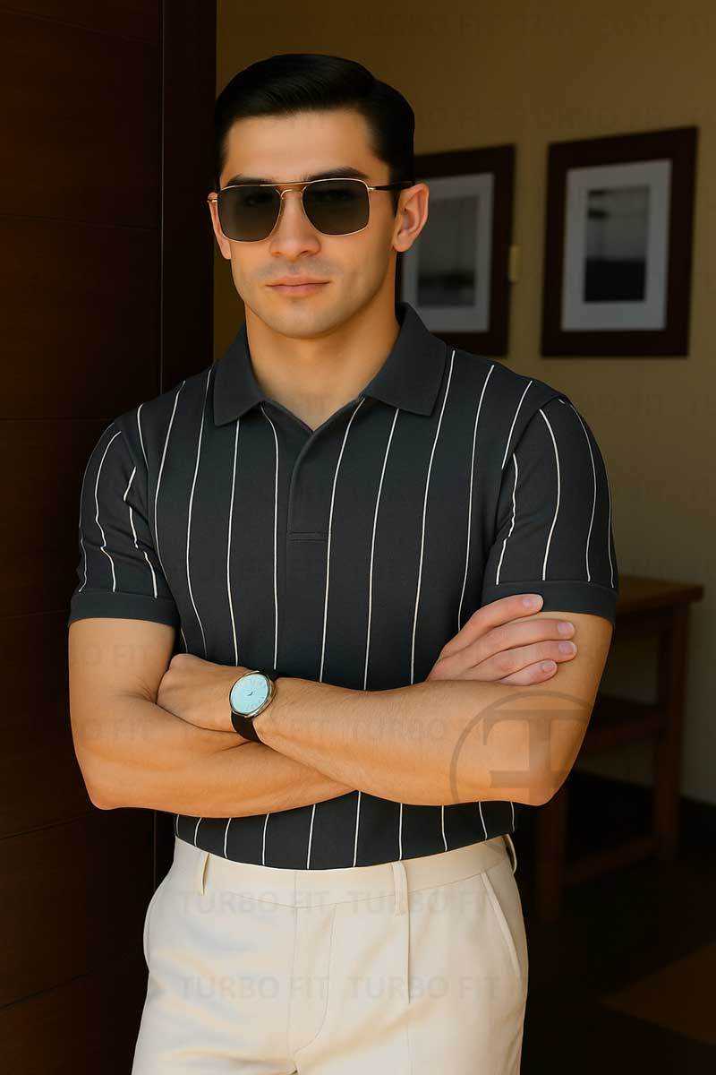 The Luxe Stripe Charcoal