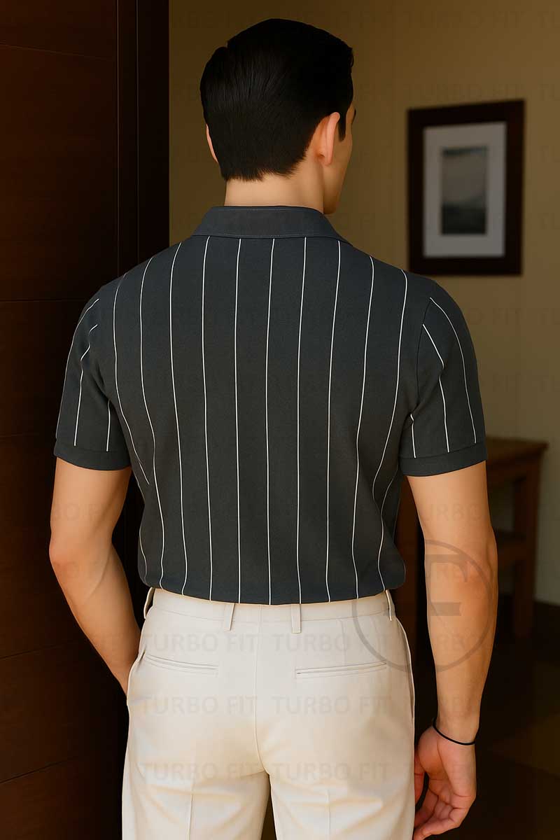 The Luxe Stripe Charcoal