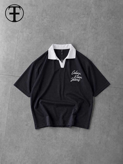 Textured Oversized Polo