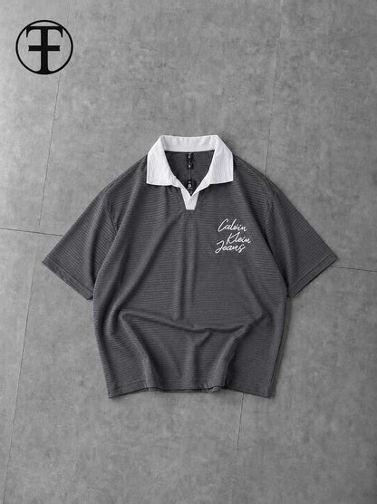 Textured Oversized Polo