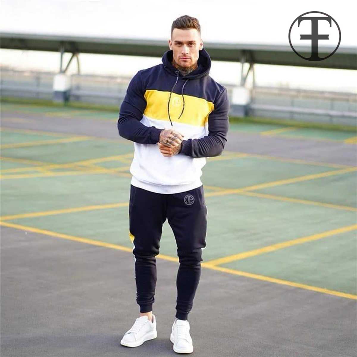 Panel Fleece Heavy Weight Hoodie Set
