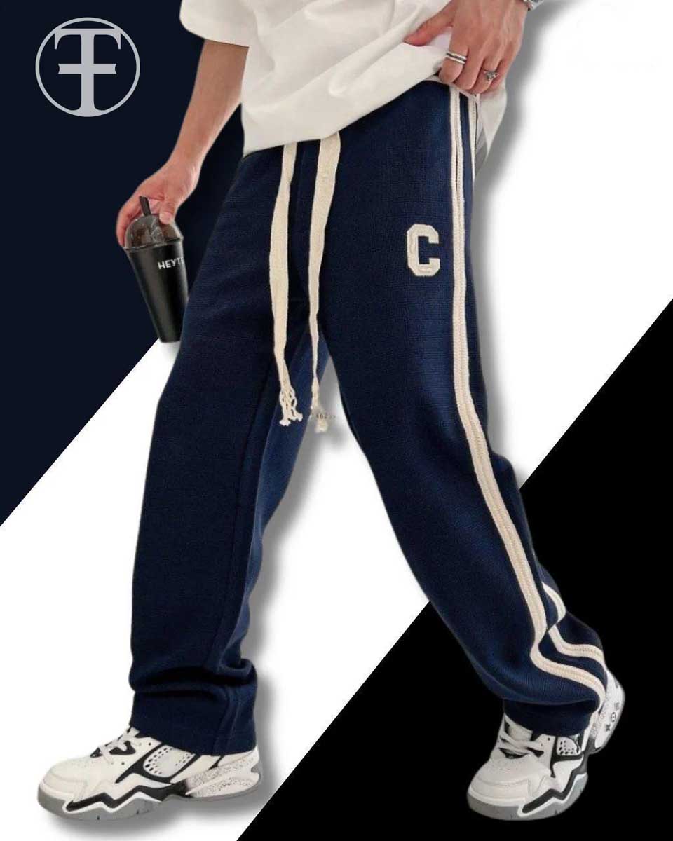 Baggy Sports Relaxed Embroidered Emblem Trouser