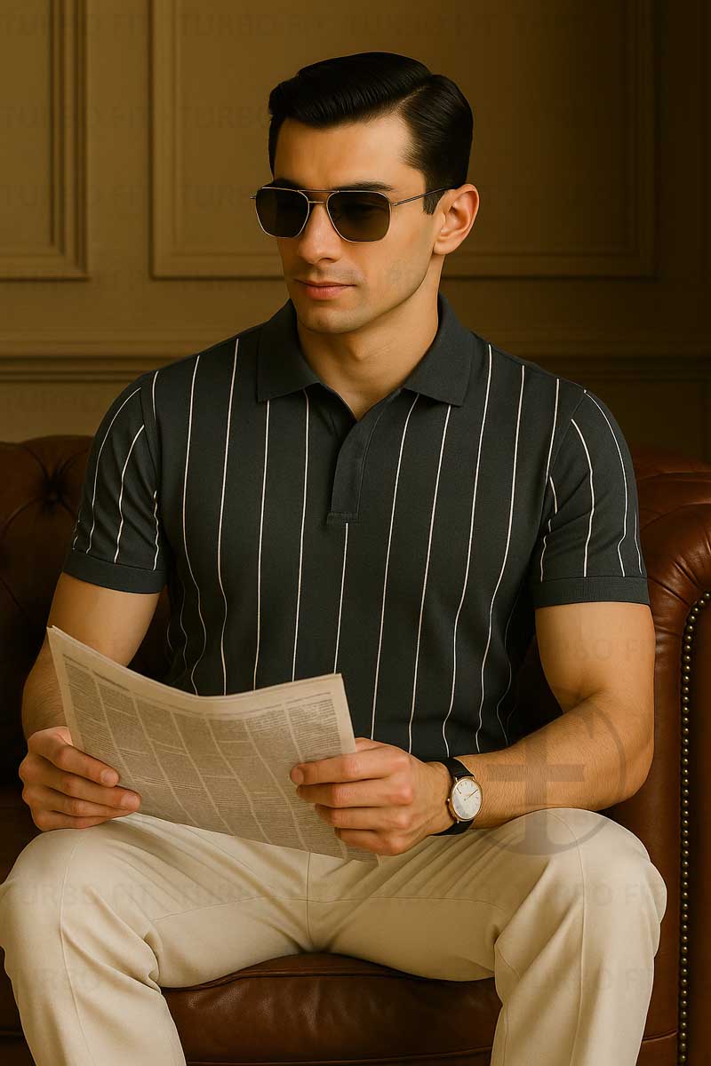 The Luxe Stripe Charcoal