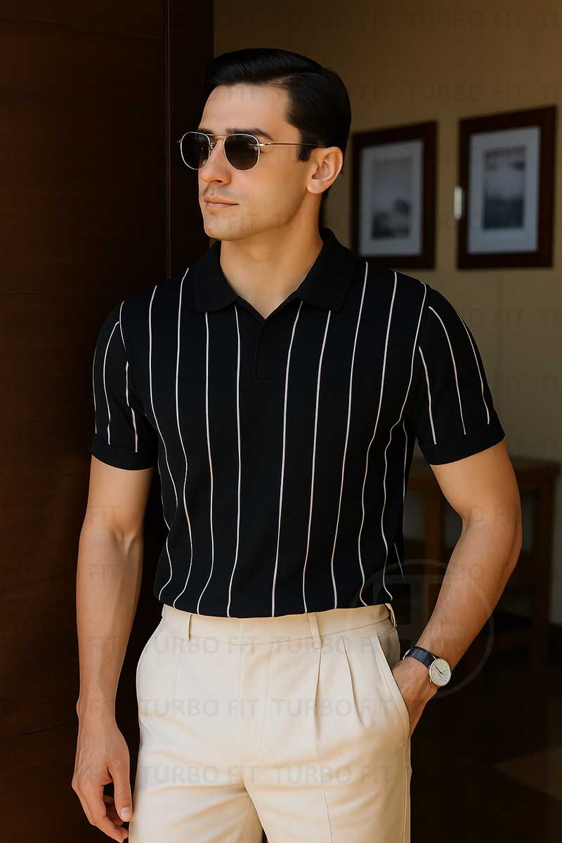 The Luxe Stripe Black