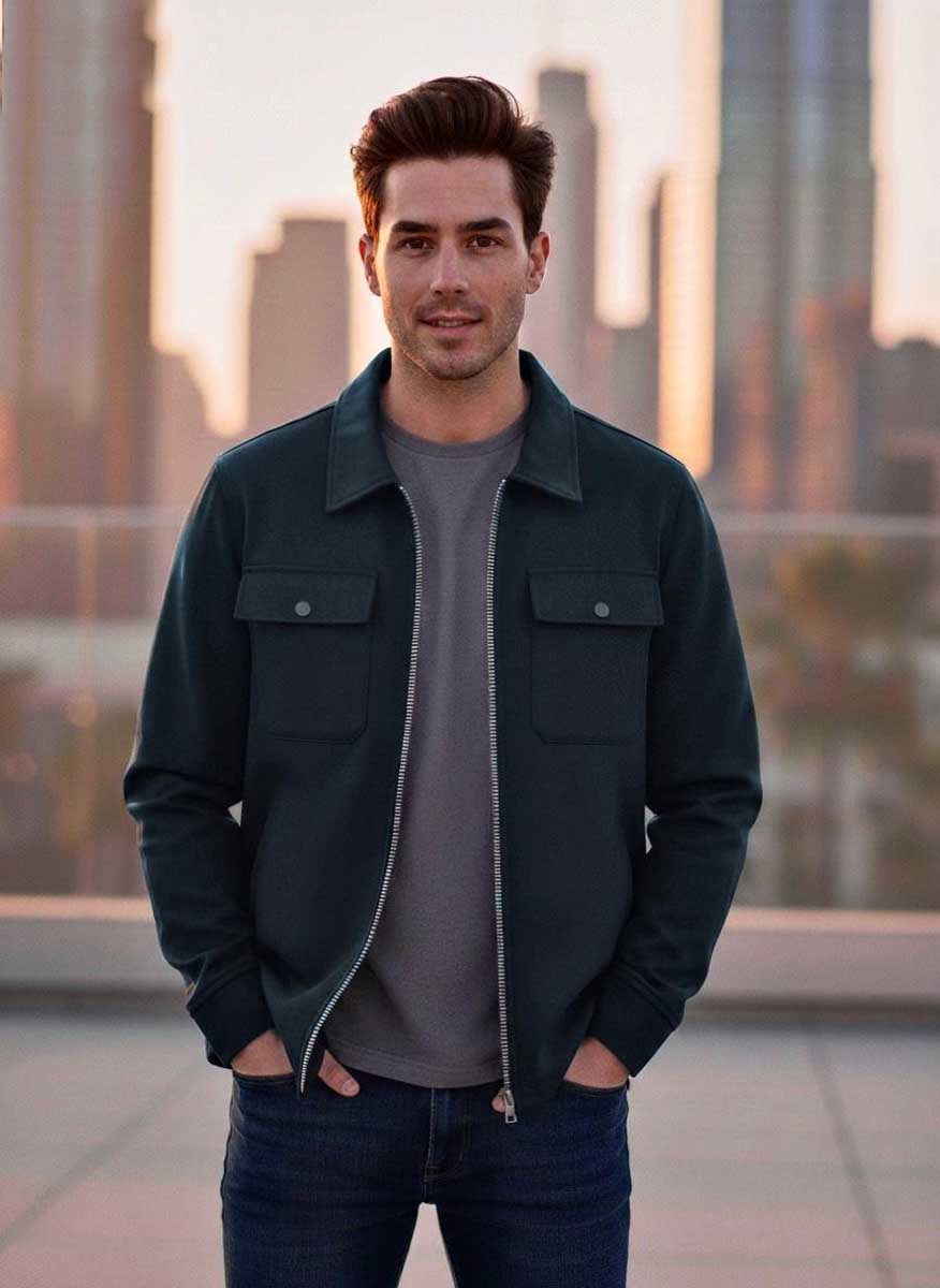 Modern Double Pocket Zip Jacket