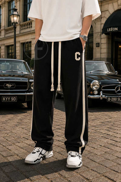 Baggy Sports Relaxed Embroidered Emblem Trouser
