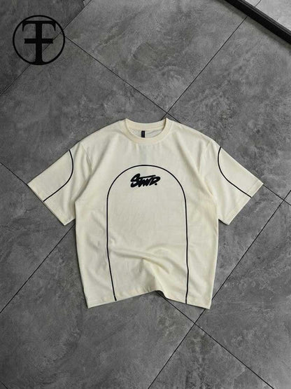 Oversized Shirt with White Piping