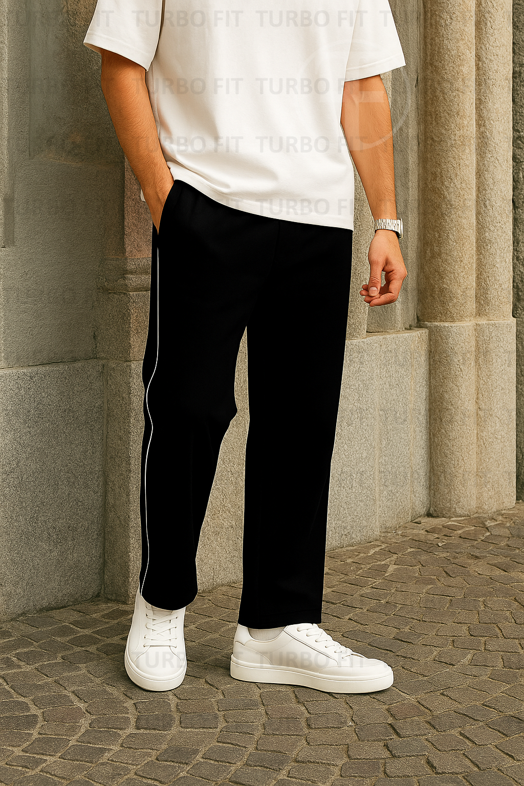 Twin Stripe Relaxed Trouser