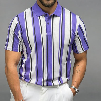 Old Money Stripe Polo