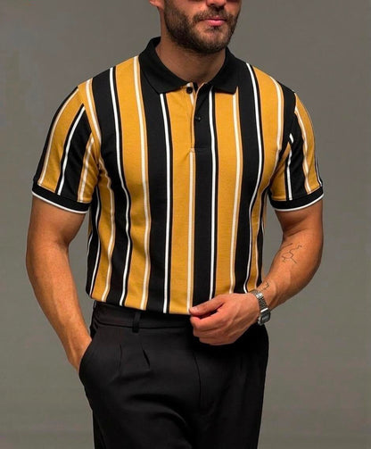 Old Money Stripe Polo